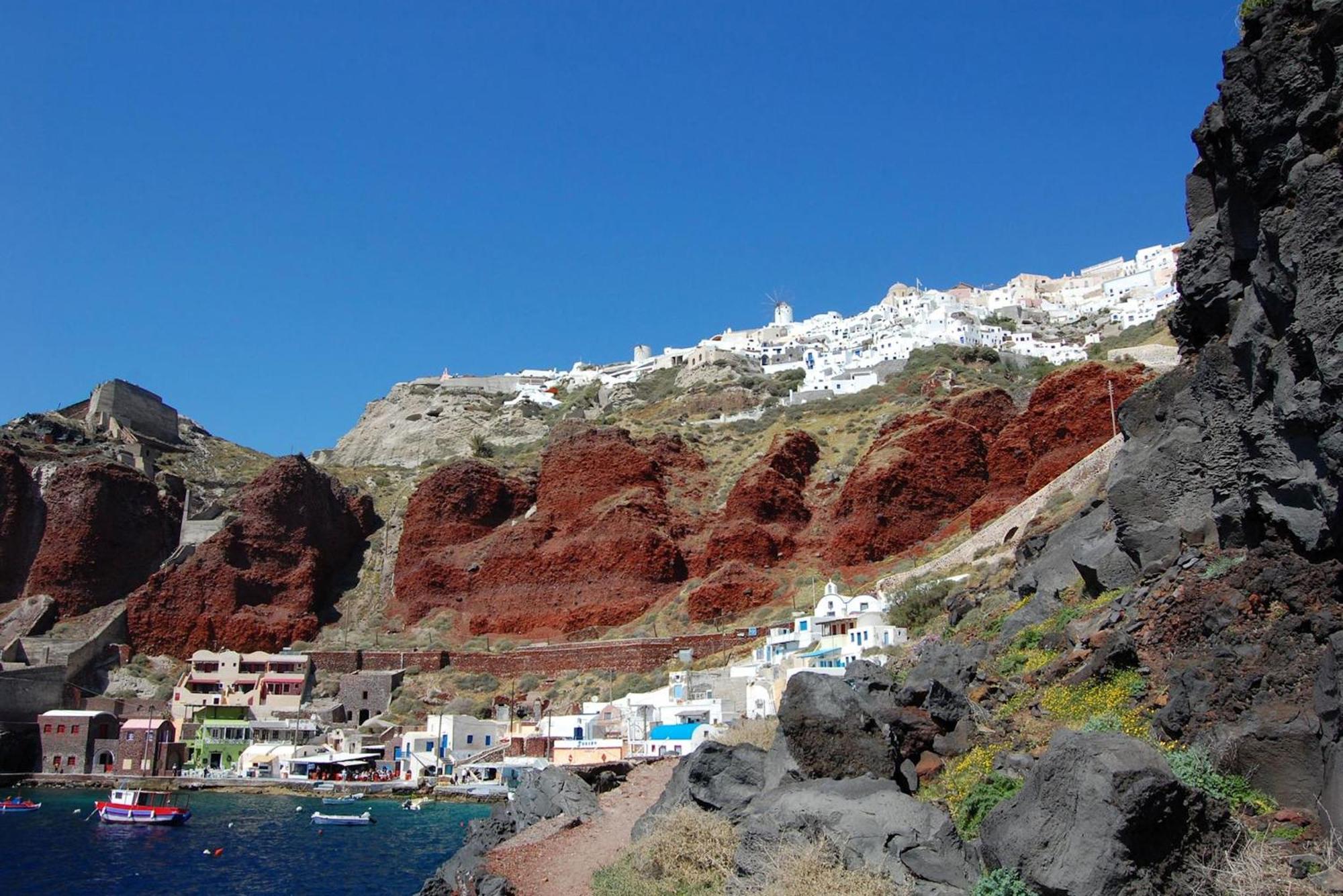 Elegant Santorini House Villa Harmony Caldera View-Outdoor Hot Tub Oia Tholos  Exterior photo