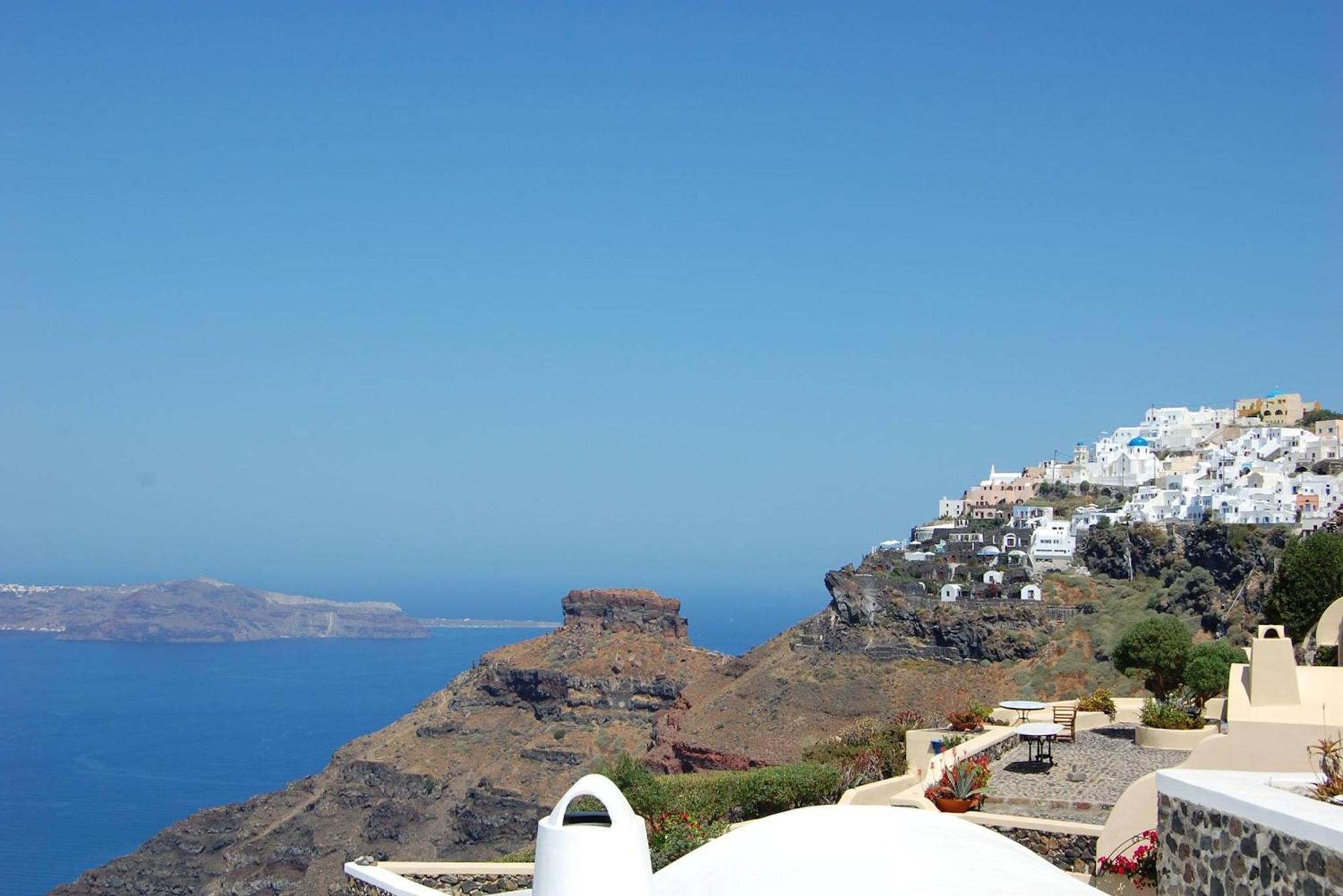 Elegant Santorini House Villa Harmony Caldera View-Outdoor Hot Tub Oia Tholos  Exterior photo