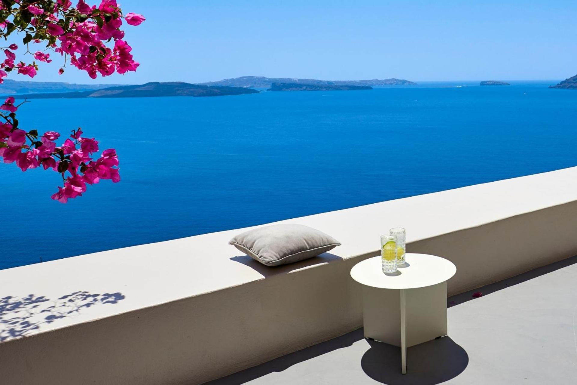 Elegant Santorini House Villa Harmony Caldera View-Outdoor Hot Tub Oia Tholos  Exterior photo